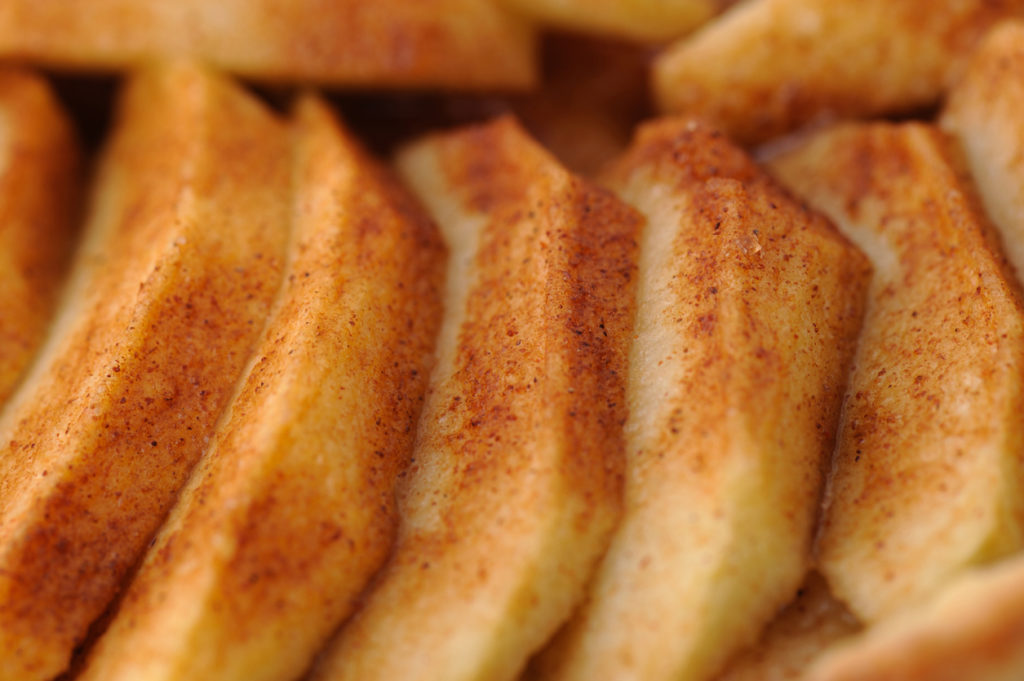 Cinnamon apples close-up